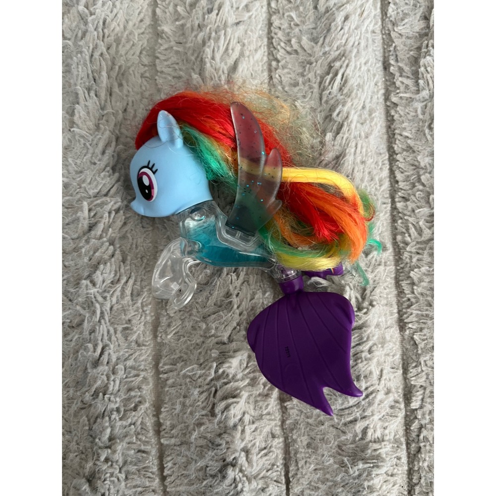 My Little Pony The Movie Rainbow Dash Sea-Pony Mermaid Figure Translucent Blue